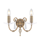 Aplica Aegean 2 Light Wall Light – Aged Brass