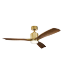 Lustra cu ventilator Ridley II – 52in / 132cm Fan – Natural Brass