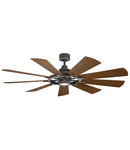 Lustra cu ventilator Gentry – 65in / 165cm Fan – Weathered Zinc