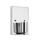 AplicaRiley Small Square Wall Light with Polished Chrome Back Plate