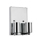 AplicaRiley Large Square Wall Light with Polished Chrome Back Plate