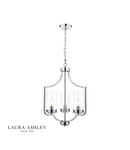 Lampa suspendata Laura Ashley Joseph 3lt Chandelier Polished Chrome Glass