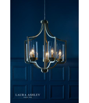 Lampa suspendata Laura Ashley Joseph 5lt Chandelier Antique Brass Glass