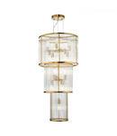 Lampa suspendata Eleanor 15 Light Chandelier Natural Brass Glass