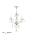 Lampa suspendata Laura Ashley Harriet 3 Light Crystal & Polished Chrome Chandelier