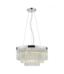 Lampa suspendata Giovana 5 Light Pendant Polished Chrome Clear Glass