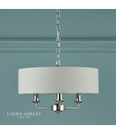 Lampa suspendata Laura Ashley Sorrento 3lt Pendant Polished Nickel With Silver Shade
