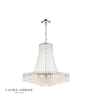 Lampa suspendata Laura Ashley Enid Grand 5lt Chandelier Polished Nickel & Cut Glass