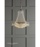 Lampa suspendata Laura Ashley Enid Grand 5lt Chandelier Polished Nickel & Cut Glass