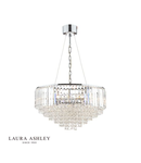 Lampa suspendata Laura Ashley Vienna 9lt Chandelier Crystal & Polished Chrome