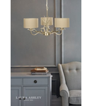 Lampa suspendata Laura Ashley Mulroy 3lt Antler Chandelier Champagne With Shades