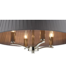 Lampa suspendata Cristin 4 Light Pendant Polished Nickel with Grey Shade