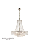 Lampa suspendata Laura Ashley Enid 5lt Chandelier Polished Nickel & Cut Glass