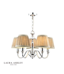 Lampa suspendata Laura Ashley Ellis 5lt Pendant Polished Chrome With Shades