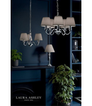 Lampa suspendata Laura Ashley Ellis 5lt Pendant Polished Chrome With Shades