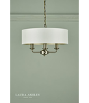 Lampa suspendata Laura Ashley Sorrento 3lt Pendant Antique Brass With Ivory Shade