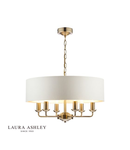 Lampa suspendata Laura Ashley Sorrento 6lt Pendant Antique Brass With Ivory Shade