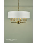 Lampa suspendata Laura Ashley Sorrento 6lt Pendant Antique Brass With Ivory Shade