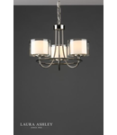 Lampa suspendata Laura Ashley Southwell 3lt Chandelier Polished Nickel & Glass Shades