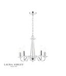 Lampa suspendata Laura Ashley Blake 5lt Chandelier Cut Glass & Polished Chrome