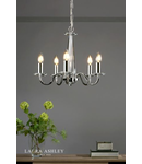 Lampa suspendata Laura Ashley Blake 5lt Chandelier Cut Glass & Polished Chrome