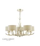 Lampa suspendata Laura Ashley Mulroy 5lt Antler Chandelier Champagne With Shades