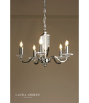 Lampa suspendata Laura Ashley Carson 5lt Chandelier Cut Glass & Polished Nickel