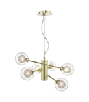 Lampa suspendata Kumara 6lt Pendant Gold & Glass