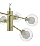 Lampa suspendata Kumara 6lt Pendant Gold & Glass