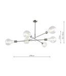 Lampa suspendata Alana 6 Light Pendant Satin Chrome