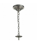 Lampa suspendata Tack 5lt Pendant Antique Chrome & Textured Glass