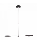 Lampa suspendata Oundle 2 Light Pendant Black Polished Chrome LED