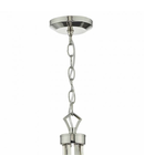 Lampa suspendata Nerva 6lt Pendant Polished Nickel & Crystal