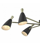 Lampa suspendata Diego 6 Light Pendant Black & Gold