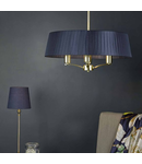 Lampa suspendata Cristin 4 Light Pendant Satin Brass With Navy Shade