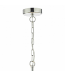 Lampa suspendata Cristin 4 Light Pendant Polished Nickel With Ivory Shade