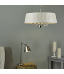 Lampa suspendata Cristin 4 Light Pendant Polished Nickel With Ivory Shade