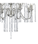 Lampa suspendata Daniella 12 Light Pendant Polished Nickel With Chrome Rods And Crystal Beads