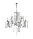 Lampa suspendata Daniella 12 Light Pendant Polished Nickel With Chrome Rods And Crystal Beads