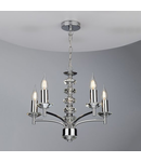 Lampa suspendata Oleana 5 Light Pendant Polished Chrome Crystal