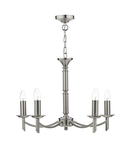 Lampa suspendata Ambassador 5 Light Dual Mount Pendant Satin Chrome