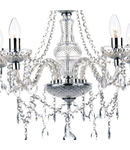 Lampa suspendata Katie 5 Light Chandelier Polished Chrome Acrylic Glass