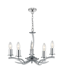 Lampa suspendata Elka 5 Light Pendant Satin Chrome