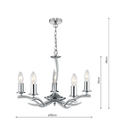 Lampa suspendata Elka 5 Light Pendant Satin Chrome