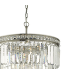 Lampa suspendata Vyana 4 Light 4 Tier Pendant Brushed Nickel and Crystal Droppers