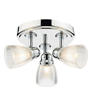 Plafoniera Cedric Bathroom 3 Light Spotlight Polished Chrome Glass IP44