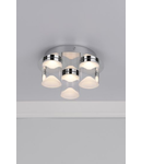 Plafoniera Susa Bathroom 3 Light Flush Polished Chrome Acrylic IP44 LED