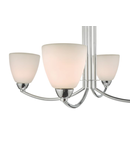 Plafoniera Edanna Bathroom 4 Light Semi Flush Polished Chrome & Opal Glass IP44