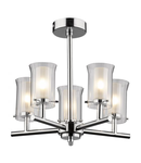 Plafoniera Elba Bathroom 5 Light Semi Flush Polished Chrome IP44