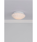 Plafoniera Cafe Bathroom Flush Scalloped Opal Glass IP44